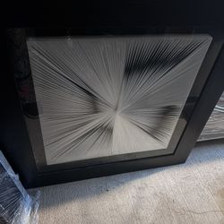 Heavy Large Glass Picture Frame Art Deco