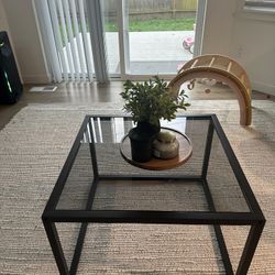 Glass Square  Small Coffee Table