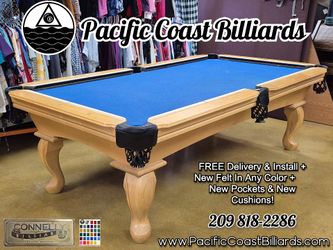 Connelly Pool Table (FREE Install + New Felt Any Color)
