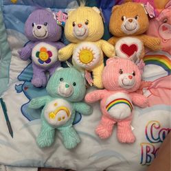 10” New With Tags New Style Soft Lil Care Bears Harmony Funshine Tenderheart Wish Cheer Bear