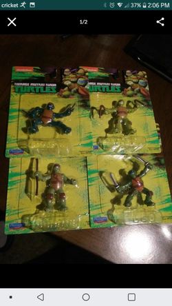 TMNT mini collectable figurines ×4