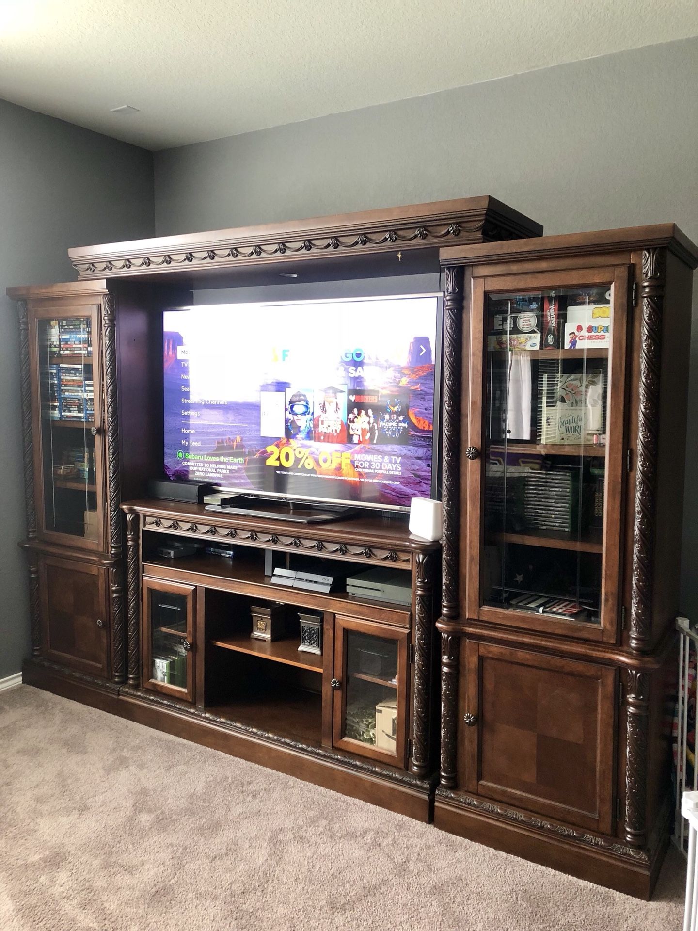 Ashley furniture large entertainment center