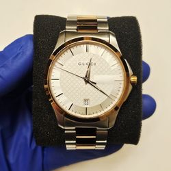 Gucci Timeless Silver and Rose Gold 38mm Watch