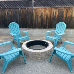 4 Teal Chairs
