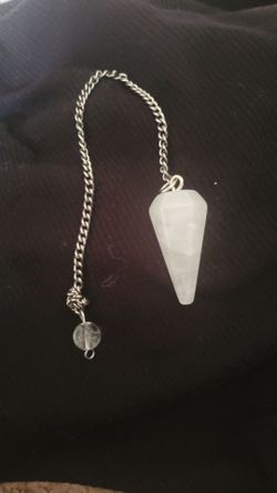 Clear quartz pendulum