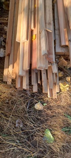 Big lot of Cedar stripping. Could be used for several different things $10 takes it all