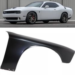 New Dodge Challenger Right Side Passenger Side Fender 2008 to 2022 Black Primed Ready to Paint