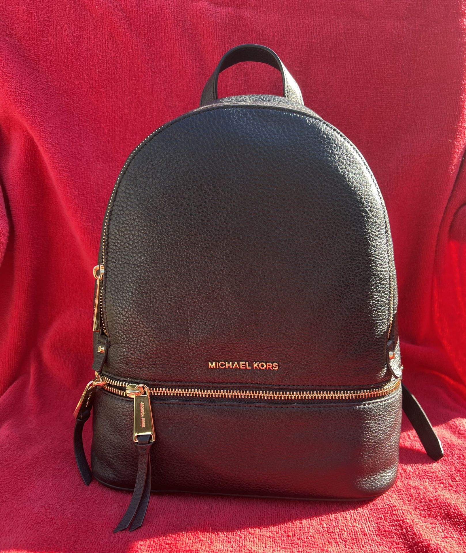 Black W/Gold Hardware Michael Kors backpack Purse Bag