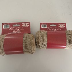 Burlap Ribbon - 2 Rolls