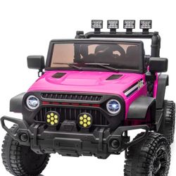 24V Kids Ride on Car, Kids Electric Vehicles Car Ride on Toy Truck for Toddlers 3-5 w/Remote Control, 400W Motor - Pink