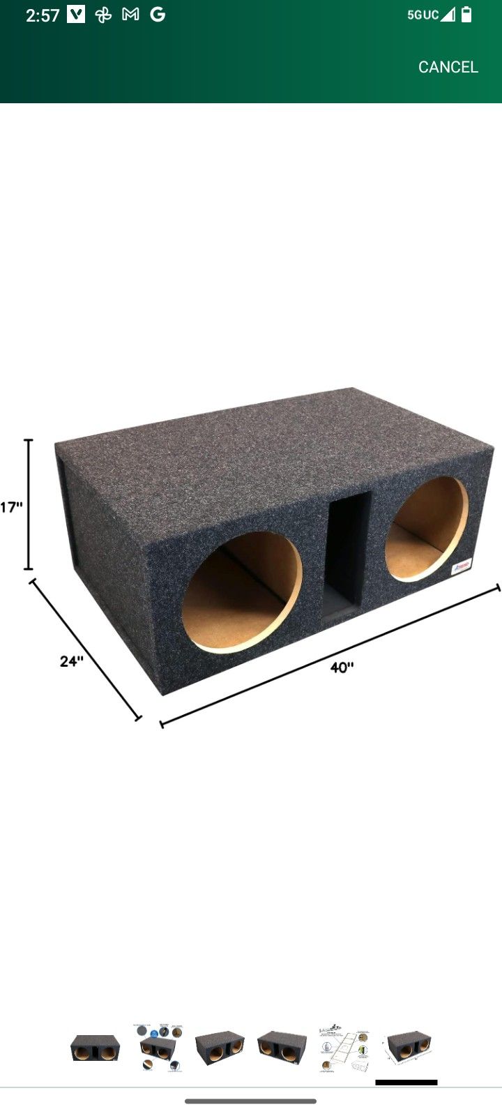 15 Inch Sub Box Brand New Didn't Fit My Car