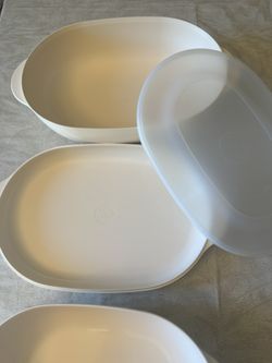 Tupperware Vintage “1990’s” Microwave Casserole Dishes With Lids