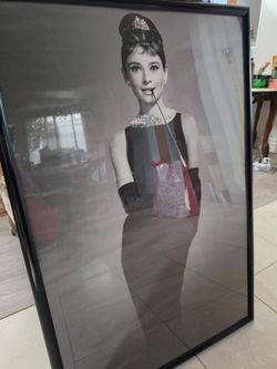Framed Audrey Hepburn Breakfast at Tiffany’s Poster