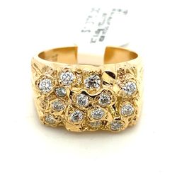 10g Gold Mens Diamond Nugget Ring .8ctw VS Diamonds 8.6grams Size 8 142747 2