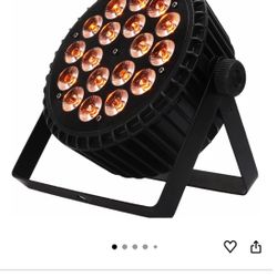 SHEHDS LED Par Can Lights 18x12W Stage RGBW 4in1 DMX Uplights Aluminum Shell