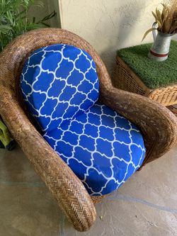 Pottery Barn Wicker Arm Chair (Rattan Malabar)