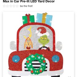 Grinch And Max In Car Pre-lid  Inside/Outdoor Decoration