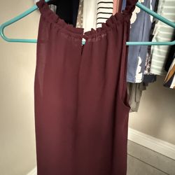 Daily Look Ruffle Neck Halter Tank Top - Small