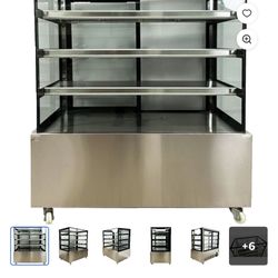 NSF Vitrina Seca de 48 Pulgadas, Vitrina de Panadería, Donuts, Bagels, Vitrina de Vidrio para Pastel / Glass showcase