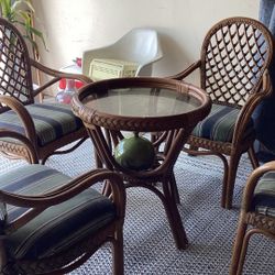 Vintage Rattan Table