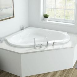 50% OFF - American Standard 77" EverClean Acrylic Whirlpool Bathtub White (Corner Damage)