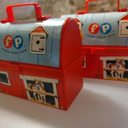 Vintage Fisher Price Toy Lunch Box With Thermas