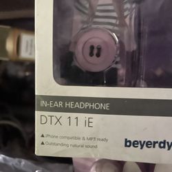 New in original box  Beyerdynamic earphones  DTX series  