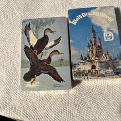 Vtg Cards Ducks Lot Of 2 Sealed Decks Mallard Geese Birds Card Game Walt Disney