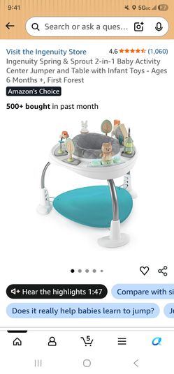 Baby jumper activity set