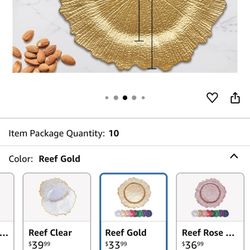 Gold Reef Charger Plates 