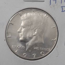 1970 D Kennedy Half Dollar 40% Silver