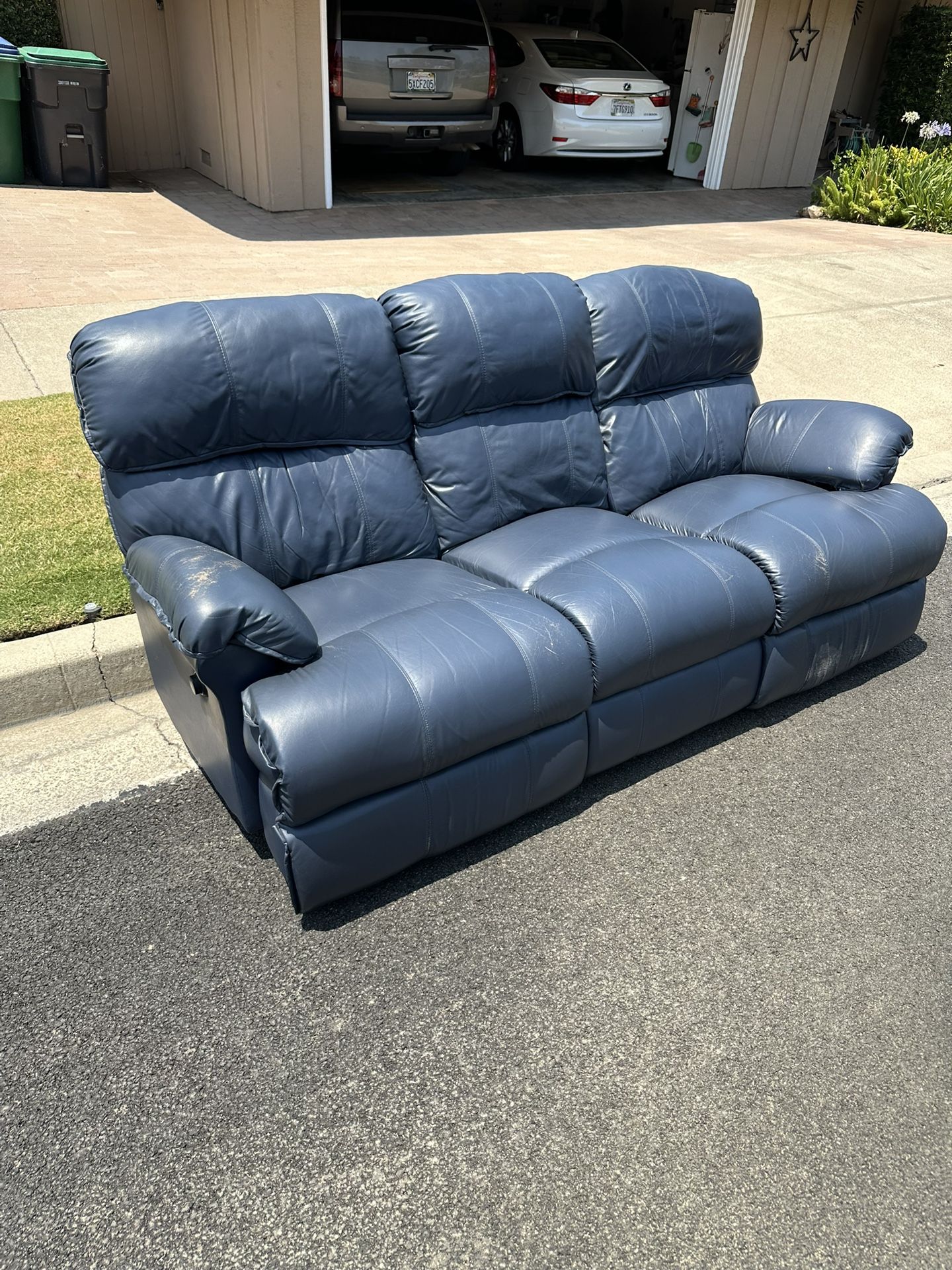Leather Recliner Couch