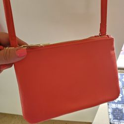 New 3 Section Zippered Crossbody Safe Keep Bag, No Tag