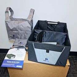 Foldable Cargo Organizer And 2 Grey Tote