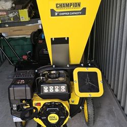 Champion Power Equipment 3 in. Dia 224 CC 2-in-1 Upright Gas Powered Wood Chipper Shredder