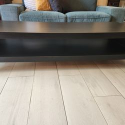 Low Bed End Bench Table.  Black 59" x 21 1/2