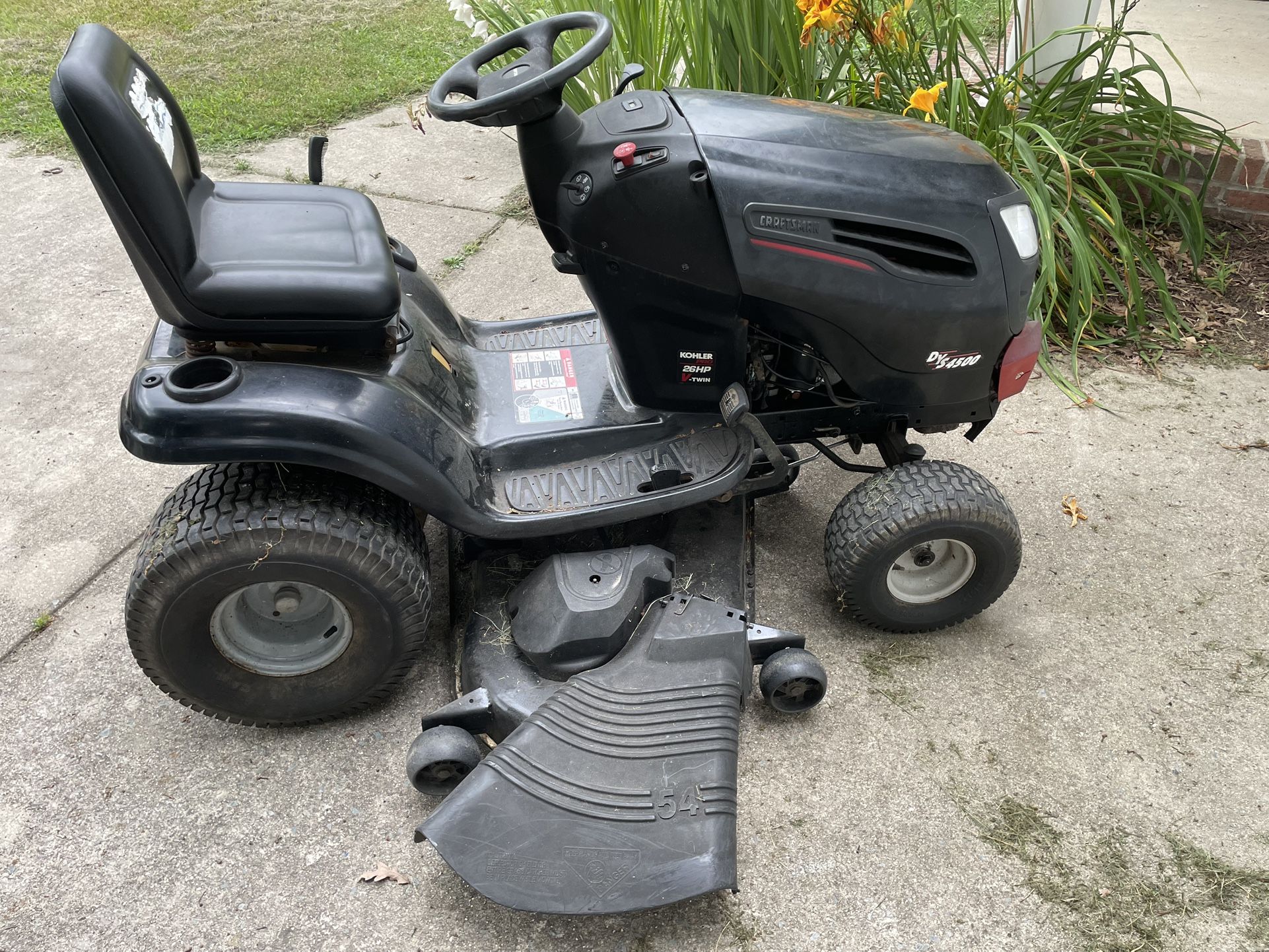 Craftsman 26 Hp Twin Riding Mower 51” Deck.