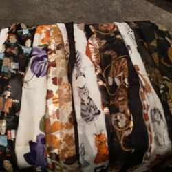 Seven Long Scarves Many Styles