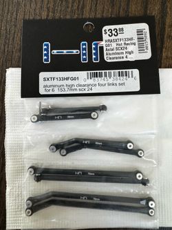 Aluminum high clearance floor link set for six 153.7 mm SCX 24