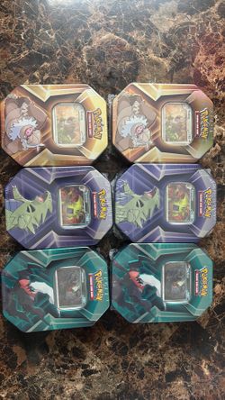 Pokemon TCG - Triple Whammy Collector Sealed Tins x6 (Complete Set)