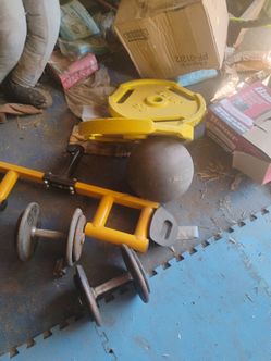 Weight set with rack