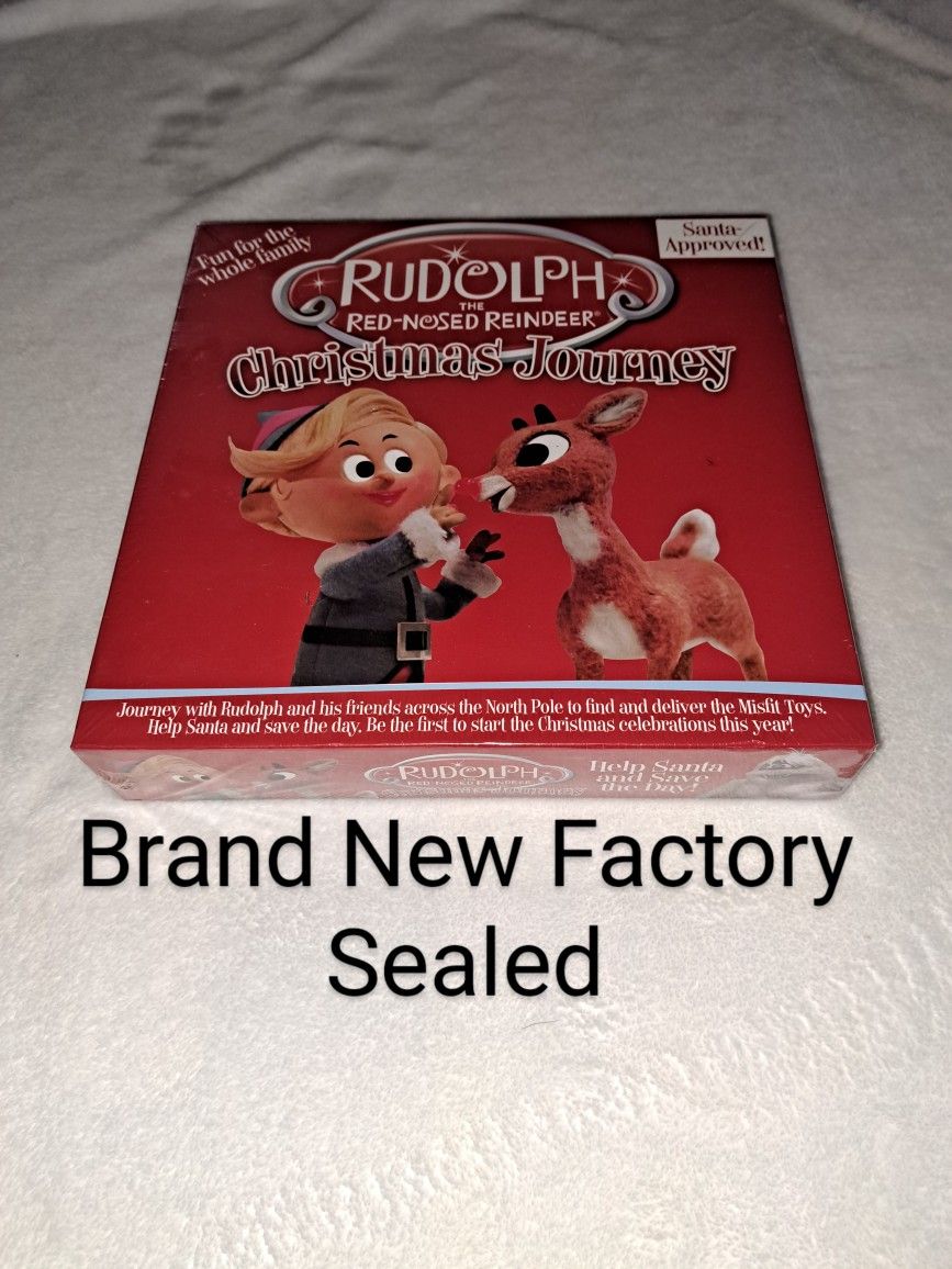 Brand New Factory Sealed Rudolph The Red-Nosed Reindeer Christmas Journey Board Game