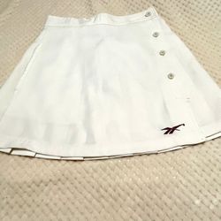 New Reebok White Wrap Mini Skirt Size 6