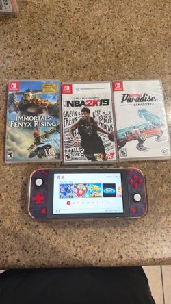 Custom Switch lite with 3 games $150 firm