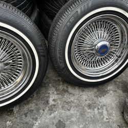 2” 13x6” Wire Wheels “. rims and tires “” Spoke Rims “ Lowrider Wheels 