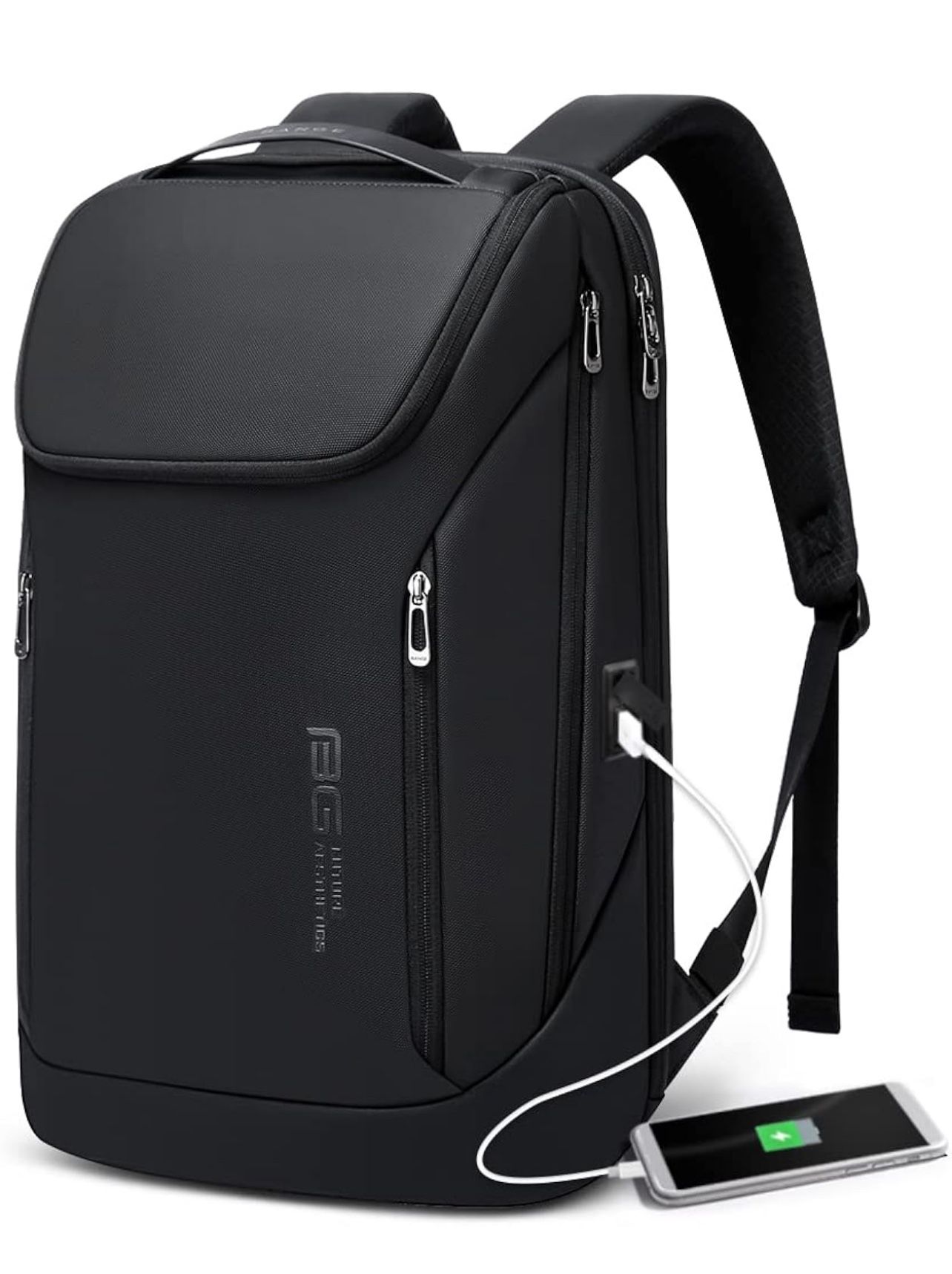 BANGE Business Smart Backpack Waterproof fit 15.6 Inch Laptop Backpack with USB Charging Port