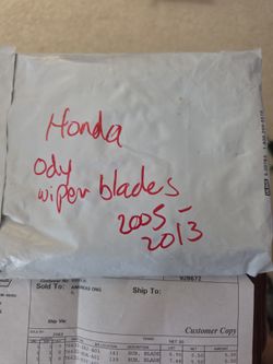 Honda Odyssey wiper blades rubber replacement