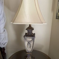 Glass Nightstand Table And Lamp