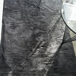 Black Suede Area Rug