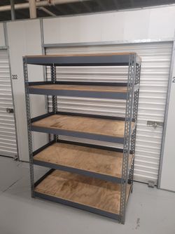 Metal Shelf w/ 3/4 Plywood Shelves